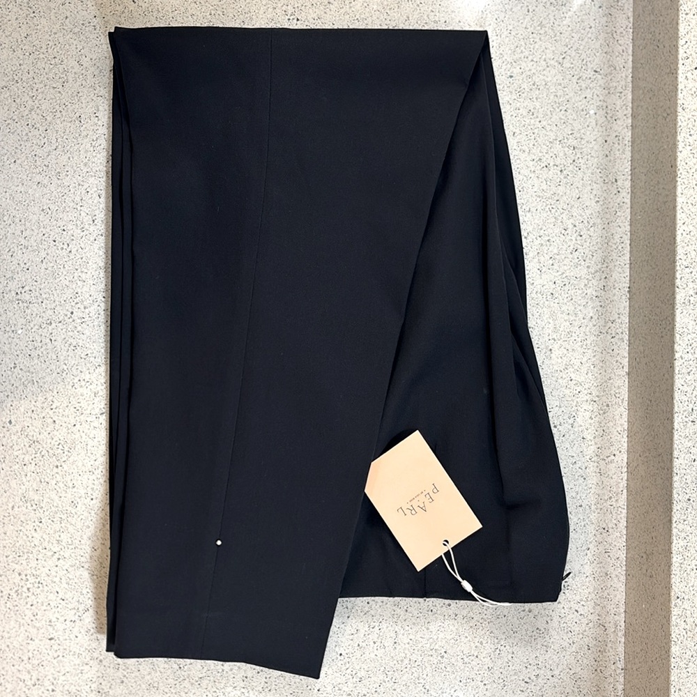 Pearl by Lela Rose navy stretch cotton Susie pant